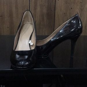 Shiny black heels